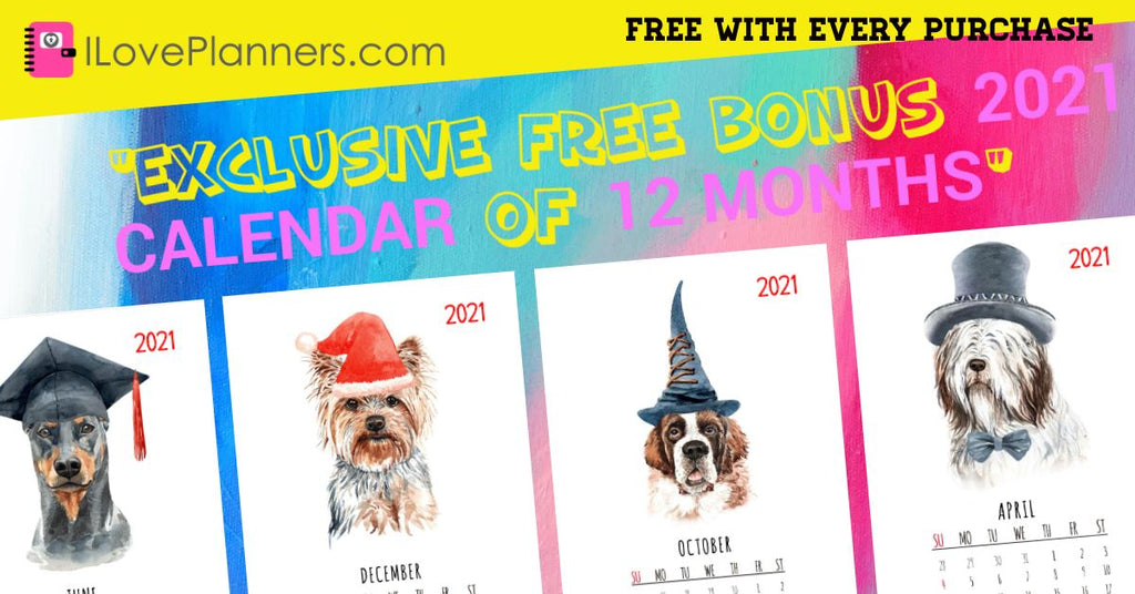 FREE 2021 DOGGIES CALENDAR - SUPER CUTE, MADE EXCLUSIVELY FOR OUR AWESOME CUSTOMERS!