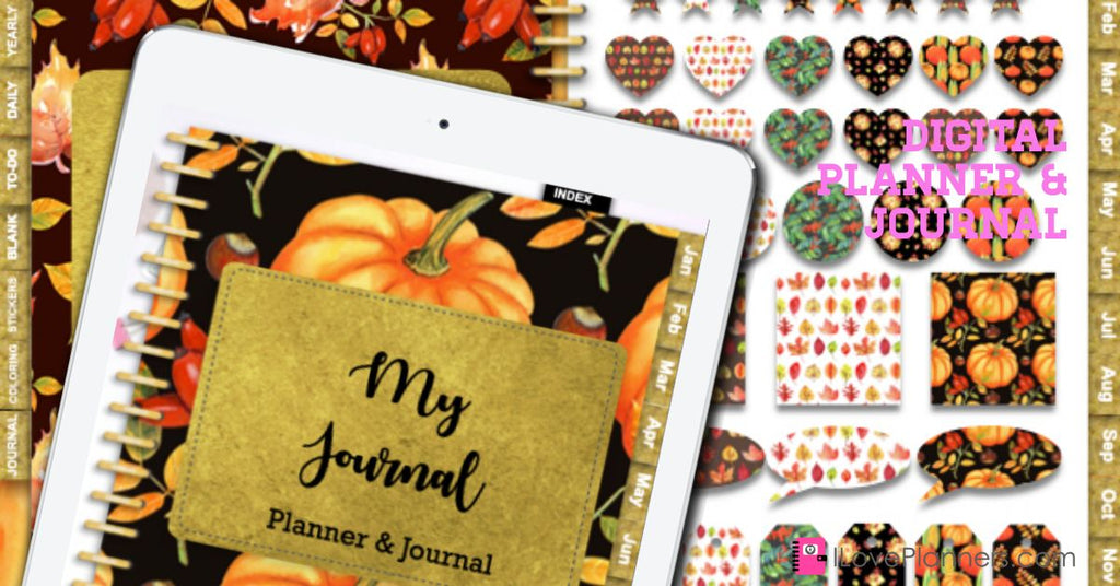 GET INTO THE SPIRIT OF FALL WITH THIS NEW FALL THEME DIGITAL PLANNER & JOURNAL!