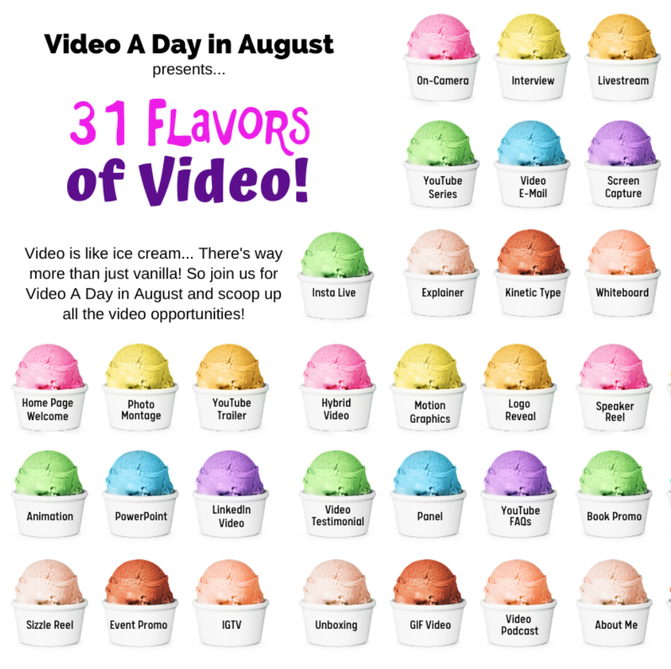 Learn 31 Ways To Make Videos!