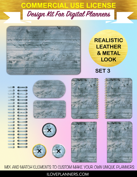 Burgundy and Gold Tiger Digital Planners, Cover Kit, Spirals, Coils, Customize Your Digital Planners, Commercial Use OK, Digital Planners, Digital Journals, Compatible for PC, Mac, CANVA. #152