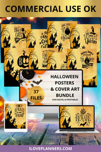 Spooky Halloween Party Posters/ Printable Poster/ DIY Party/ Digital Download/ Instant Download