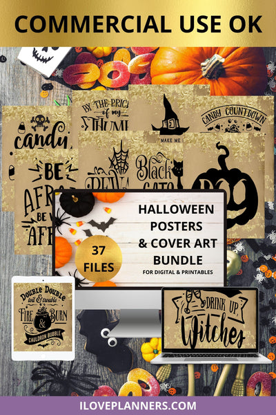 BUNDLE Halloween Vintage Party Printables/ DIY Party Decor/ Binder Inserts/ Digital Download/ Instant Download