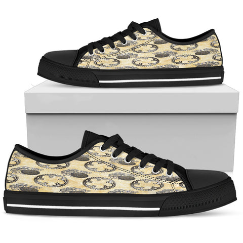 Old Television Steampunk Women Low Top Shoes
