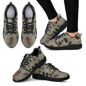 Beauty And The Beast Enchanted Rose Womens Athletic Sneakers