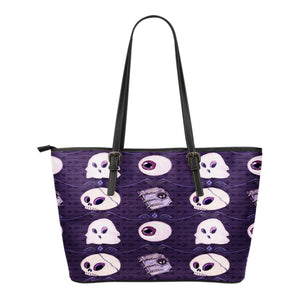 Witch Themed Design C10 Women Small Leather Tote Bag
