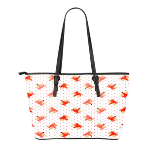 Fox 3 Themed Design C9 Women Large Leather Tote Bag