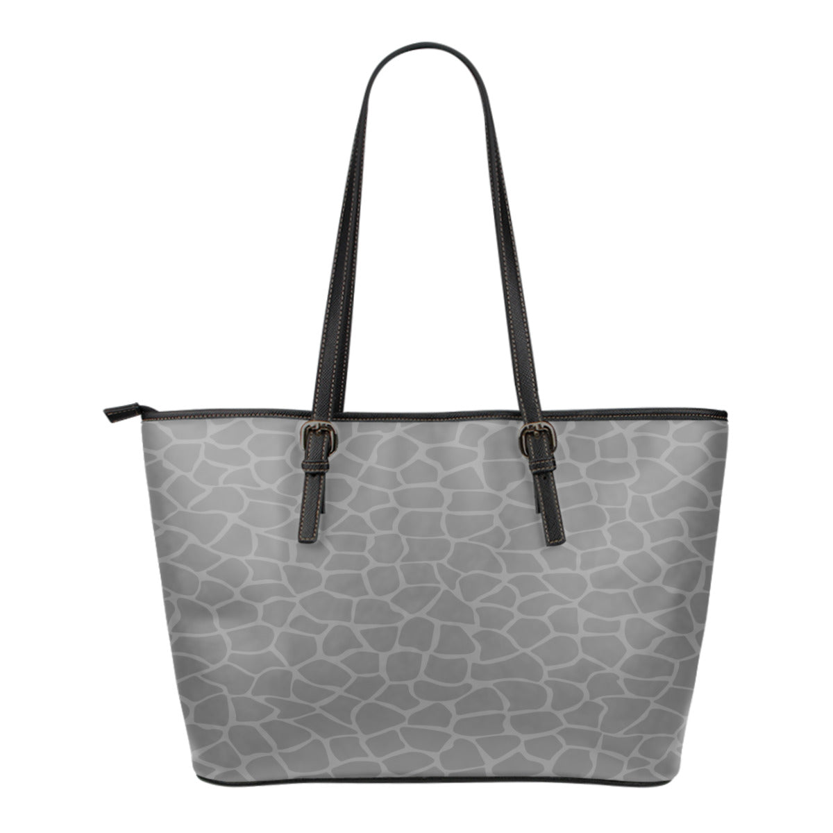 Animal Print BW Themed Design C4b Women Small Leather Tote Bag
