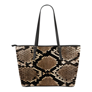 Animal Skin Texture Themed Design C9 Women Small Leather Tote Bag