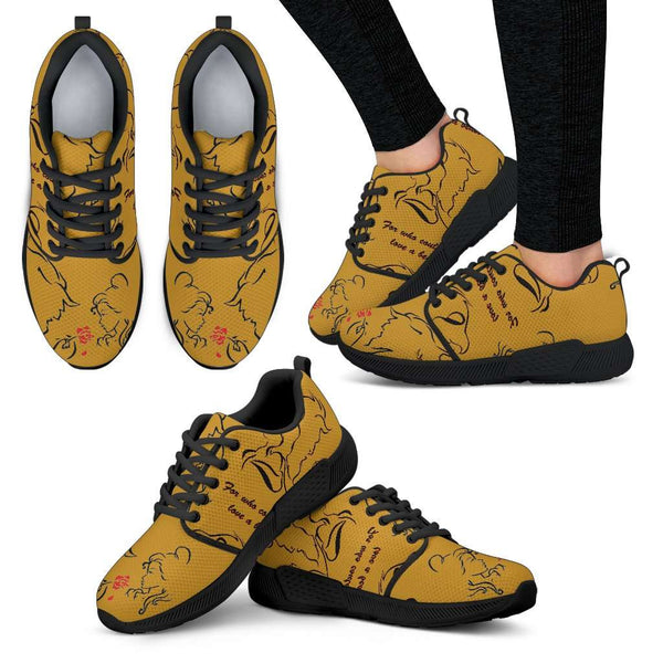 Beauty And The Beast Love Womens Athletic Sneakers - STUDIO 11 COUTURE