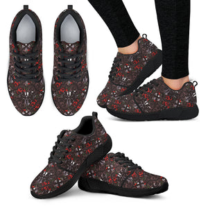 Gothic Lolita Damask Women Athletic Sneakers - STUDIO 11 COUTURE