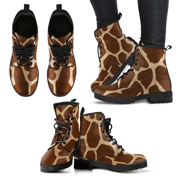Giraffe Skin Womens Leather Boots - STUDIO 11 COUTURE