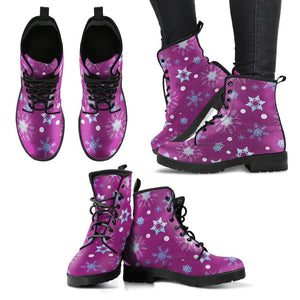 Frozen Snowing Womens Leather Boots - STUDIO 11 COUTURE