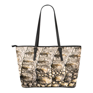 Animal Skin Texture Themed Design C2 Women Small Leather Tote Bag