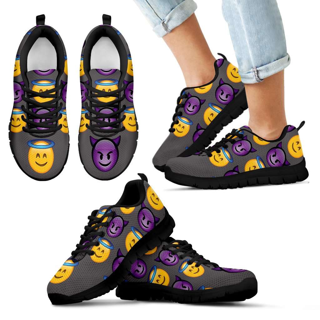 Emoji Good Vs Bad Kids Sneakers