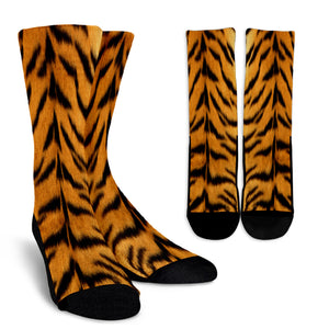 Tiger Skin Crew Socks - STUDIO 11 COUTURE