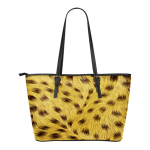 Animal Skin Texture Themed Design C1 Women Small Leather Tote Bag