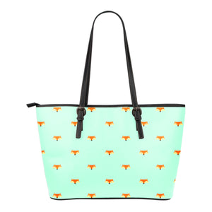 Fox 2 Themed Design C10 Women Large Leather Tote Bag