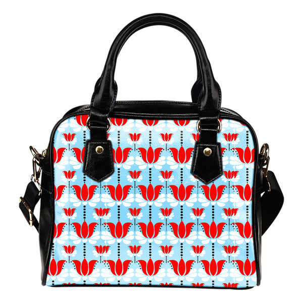 Betty Boop Themed Design B4 Women Fashion Shoulder Handbag Black Vegan Faux Leather