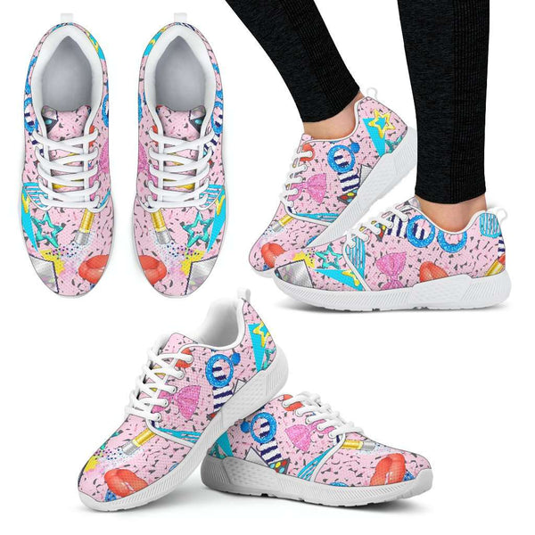 Fashion Make Up Womens Athletic Sneakers