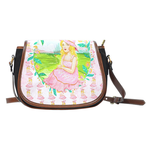 Wizard Of Oz Themed Design 8 Crossbody Shoulder Canvas Leather Saddle Bag