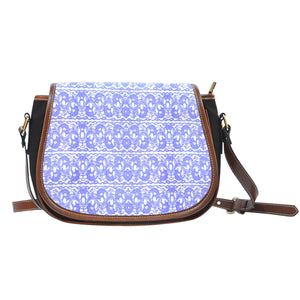 Lace Themed DFS2 Crossbody Shoulder Canvas Leather Saddle Bag