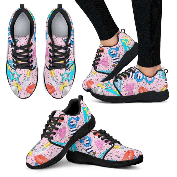 Fashion Make Up Womens Athletic Sneakers