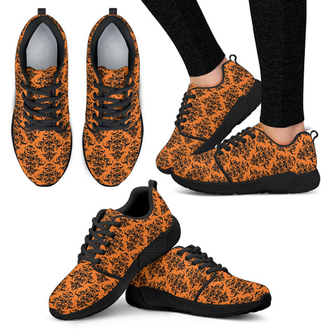 Damask Halloween Gothic Women Athletic Sneakers