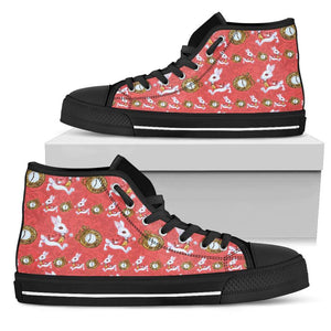 White Rabbit And Watch Womens High Top Shoes - STUDIO 11 COUTURE