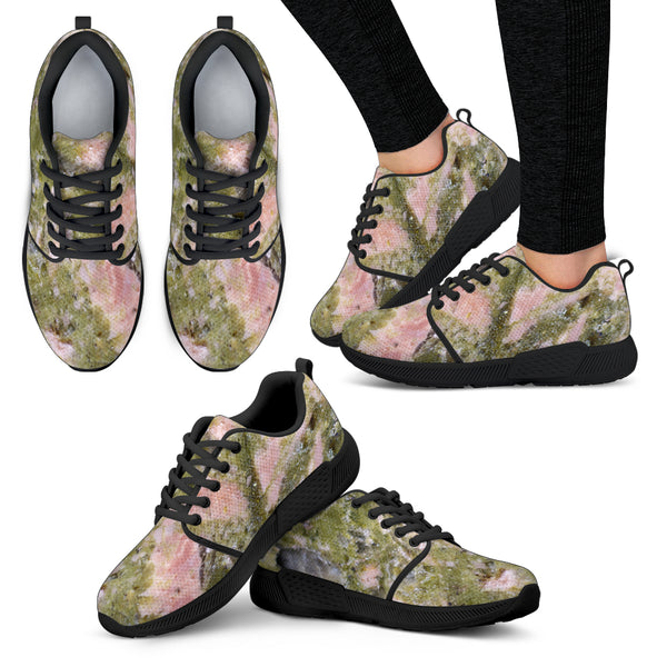 Dirty Algae Marble Tile Women Athletic Sneakers - STUDIO 11 COUTURE