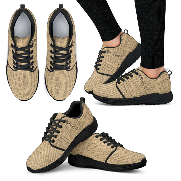 Ann Arbor Old Newspaper Women Athletic Sneakers