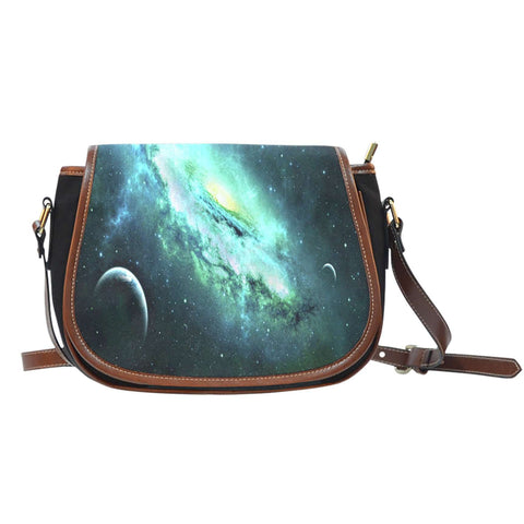 Galaxy 6 Crossbody Shoulder Canvas Leather Saddle Bag - STUDIO 11 COUTURE