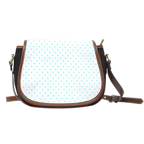 Woodland Themed Design 13 Crossbody Shoulder Canvas Leather Saddle Bag