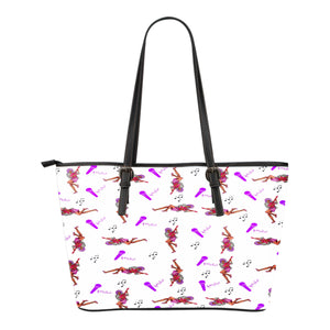 Jems And Holograms Themed Design C8 Women Large Leather Tote Bag