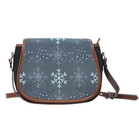 Christmas Themed Design A10 rossbody Shoulder Canvas Leather Saddle Bag