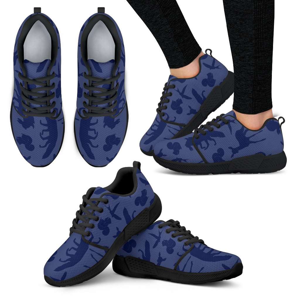 Woodland Creatures Purple Womens Athletic Sneakers - STUDIO 11 COUTURE