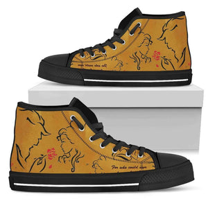 Beauty And The Beast Love Womens High Top Shoes - STUDIO 11 COUTURE