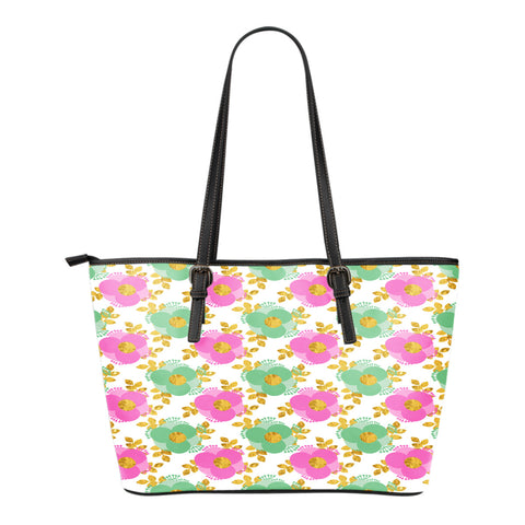 Floral Springs 3 Themed Design C9 Women Large Leather Tote Bag