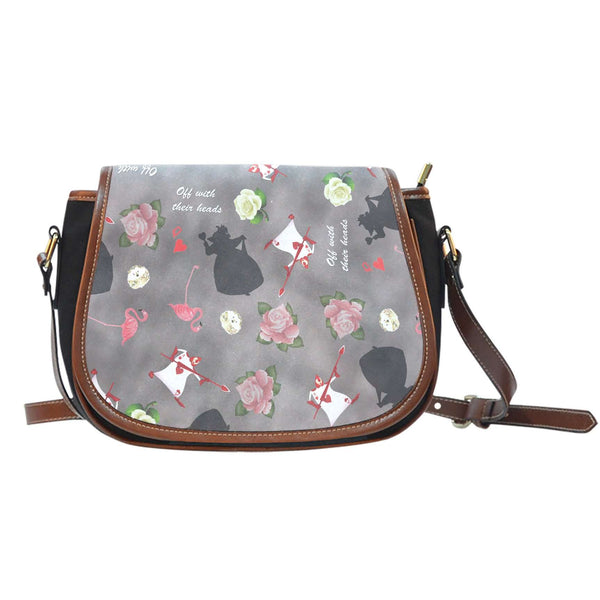 Alice Queen Of Hearts Leather Saddle Bag