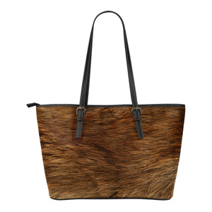 Animal Skin Texture Themed Design C12 Women Small Leather Tote Bag