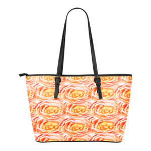 Floral Springs Themed Design C3 Women Large Leather Tote Bag