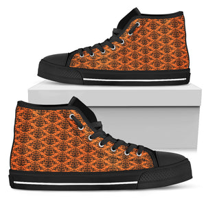 Damask Halloween Gothic Women High Top Shoes