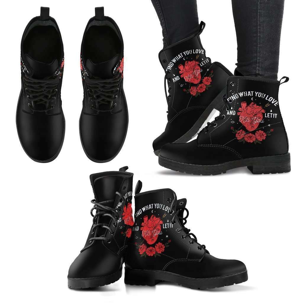 Kill You Womens Leather Boots