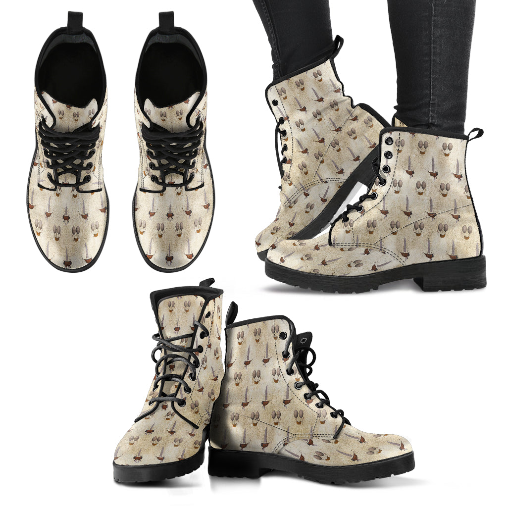 Flying Ship Steampunk Women Leather Boots