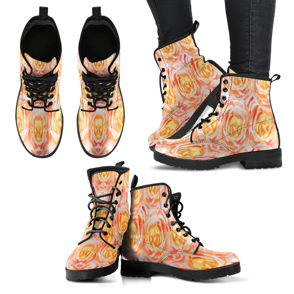 Admirable Floral Spring Women Leather Boots
