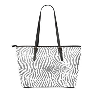 Animal Print BW Themed Design C5 Women Small Leather Tote Bag