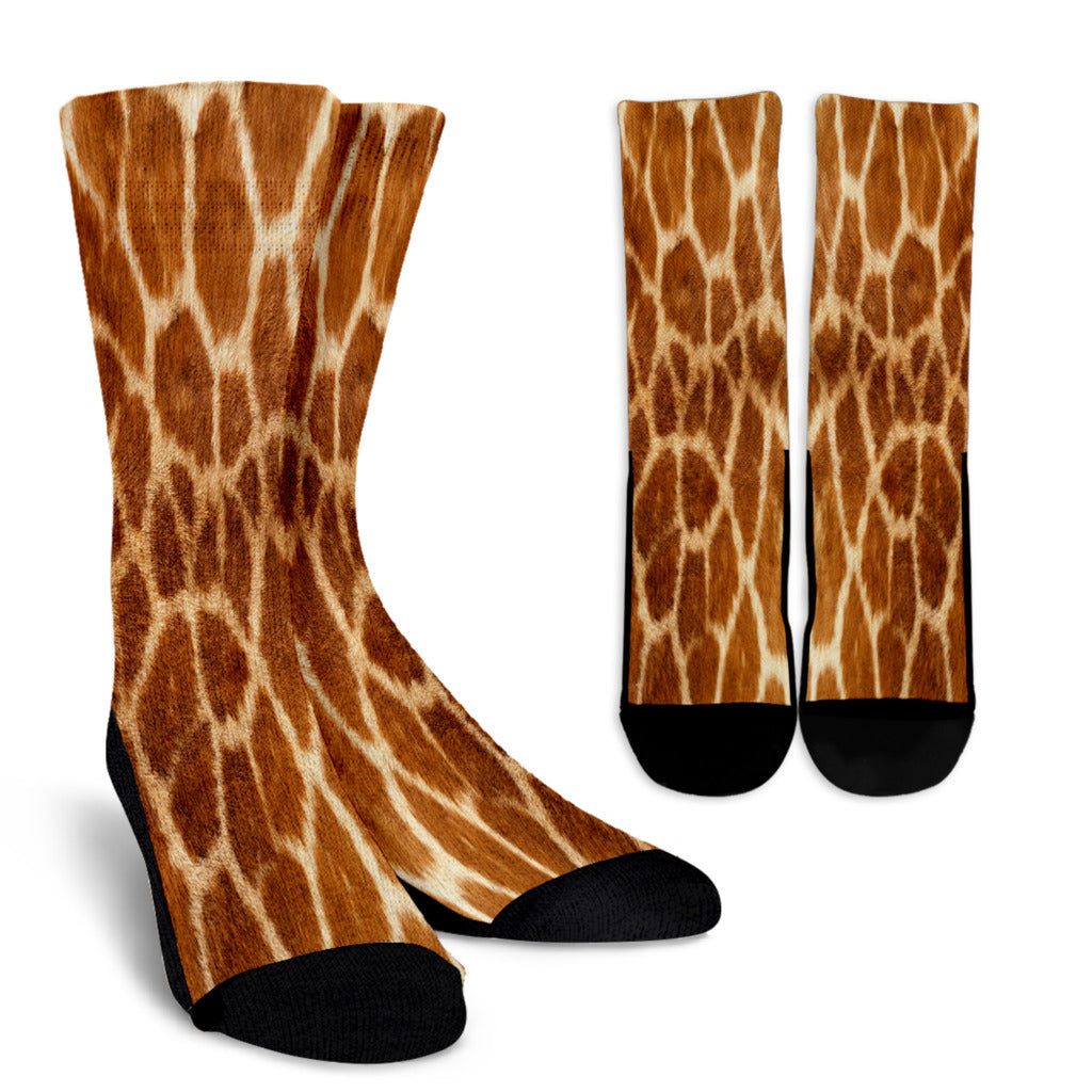 Giraffe Skin Crew Socks - STUDIO 11 COUTURE