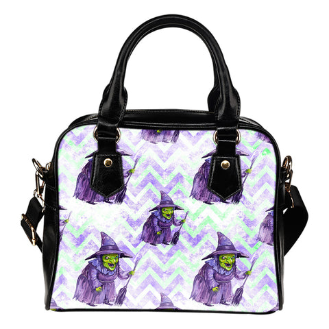 Wizard Of Oz Themed Design B10 Women Fashion Shoulder Handbag Black Vegan Faux Leather