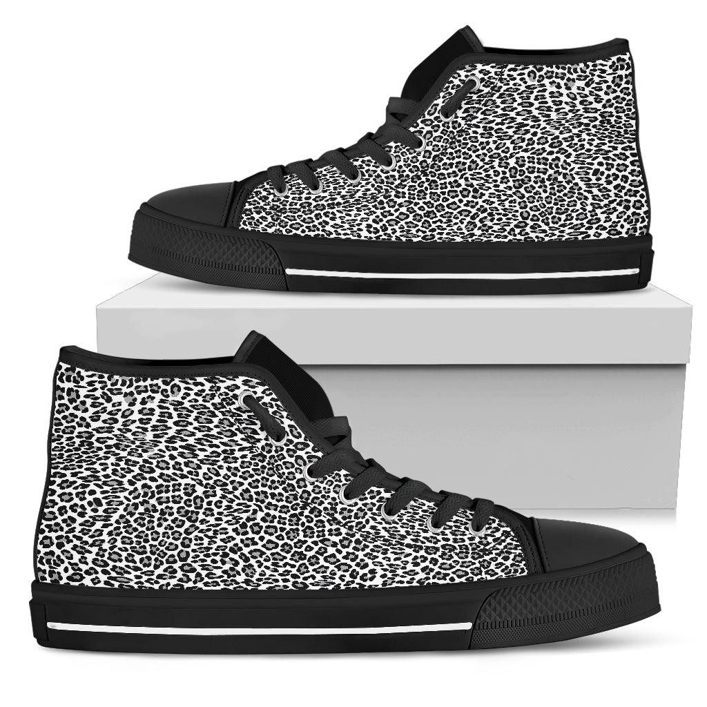 Leopard Print Womens High Top Shoes