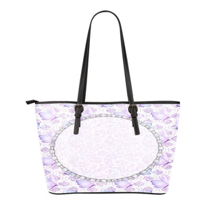 Lady Butterfly Themed Design C4 Women Large Leather Tote Bag