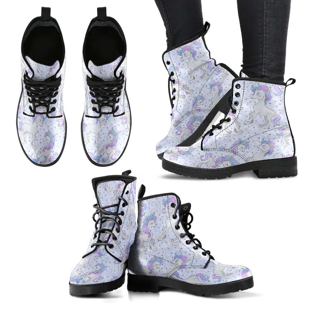 Unicorn Pastel Womens Leather Boots - STUDIO 11 COUTURE